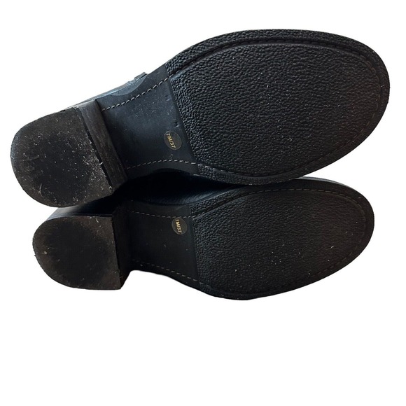 LUCKY BRAND Black Leather Zip Up Equestrian Heston Moto Boot Boots Sz 7 US - Picture 9 of 10